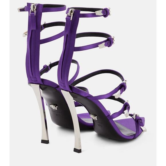 Versace Runway Pin-Point 36/ US 6 Strappy Heel Sandals Purple Orchid  NWT $1,575 - Picture 4 of 14